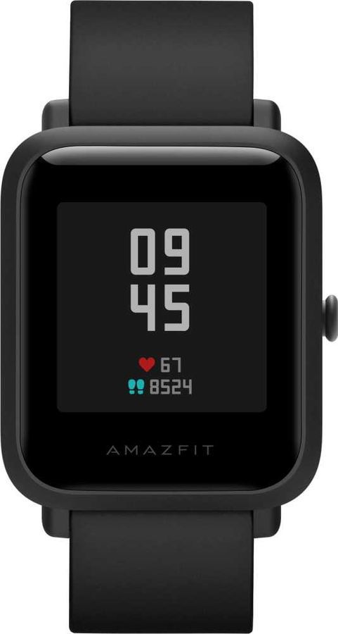 Смарт-часы Amazfit Bip S черный с черным ремешком