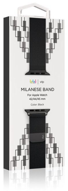 Ремешок VLP Миланская Петля для Apple Watch 42/44/45/49mm черный