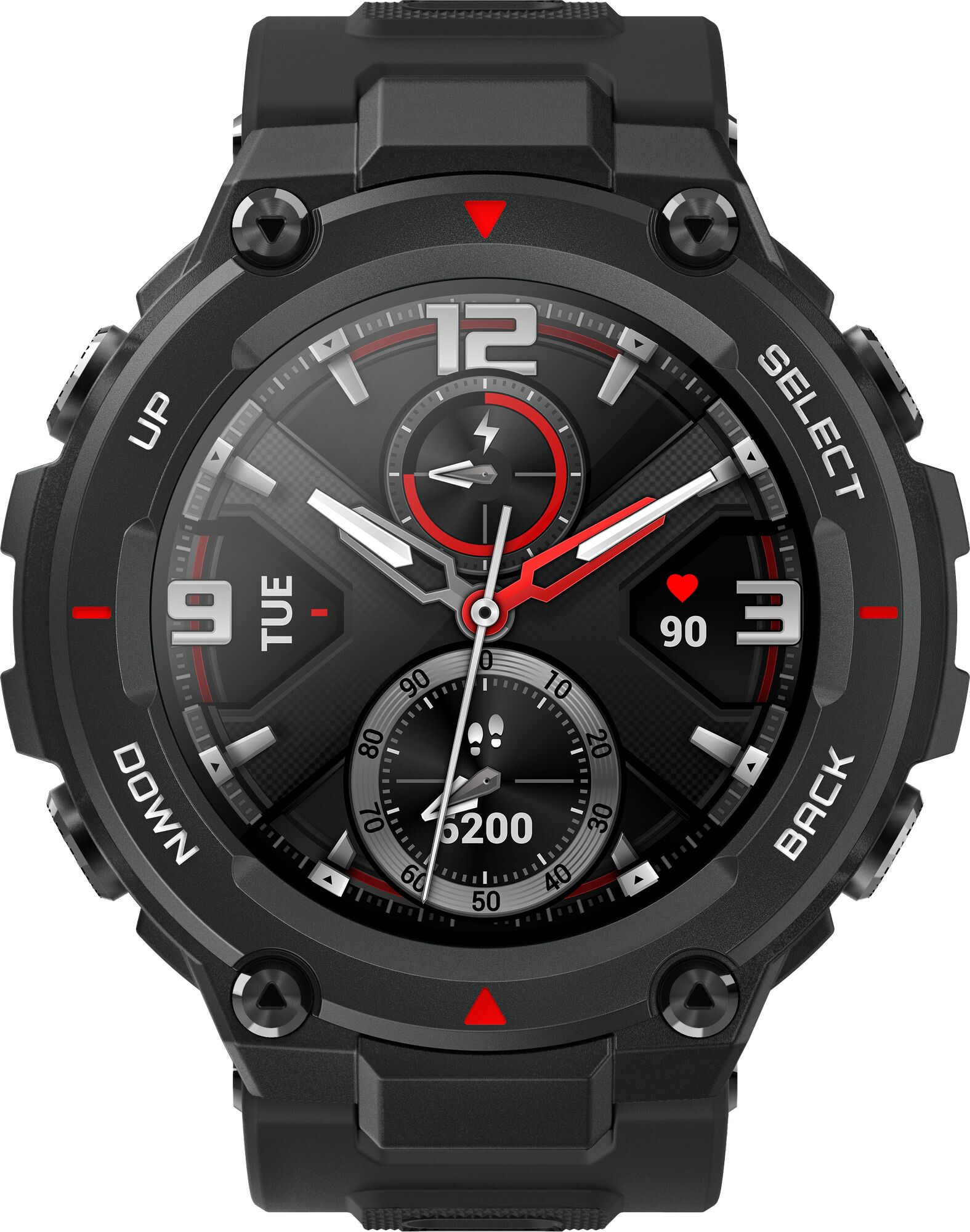 Смарт-часы Amazfit T-Rex черный с черным ремешком