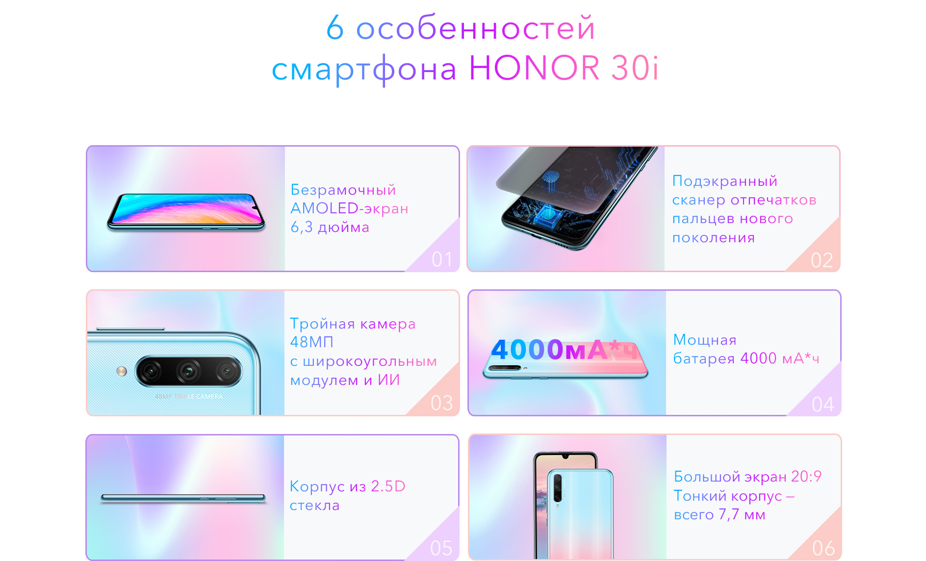 Замена стекла камеры honor 30i